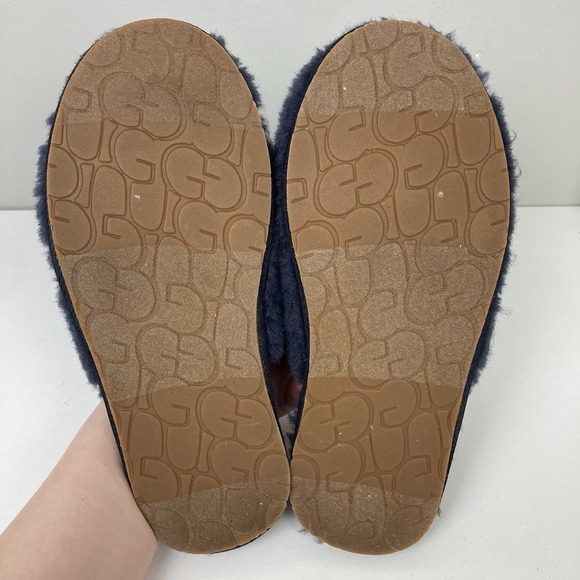UGG NEW Fluffette Shearling Slide Slippers True Navy Women's Sz 6 Comfy 1102594 - Picture 6 of 8